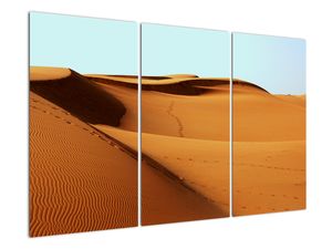 Schilderij - Sporen in de woestijn