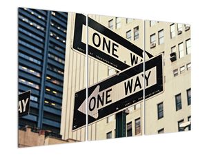 Schilderij - New York ONE WAY