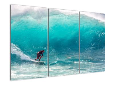 Obraz surferov vo vlnách