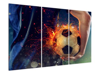 Obraz - Fotbalový míč v ohni