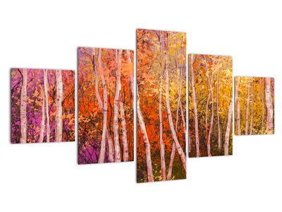 Obraz farebného lesa