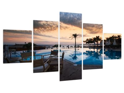 Bild auf Leinwand - Resort am Meer