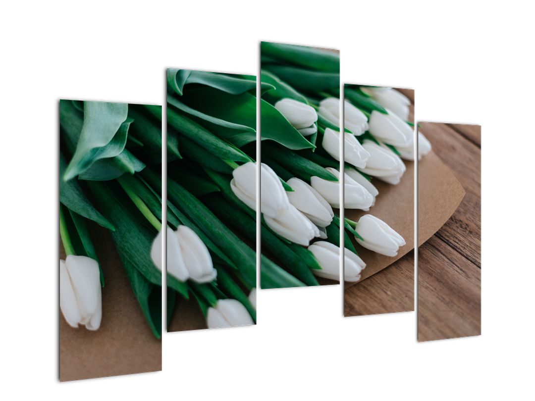 Obraz kytice bílých tulipánů (V020922V12590)