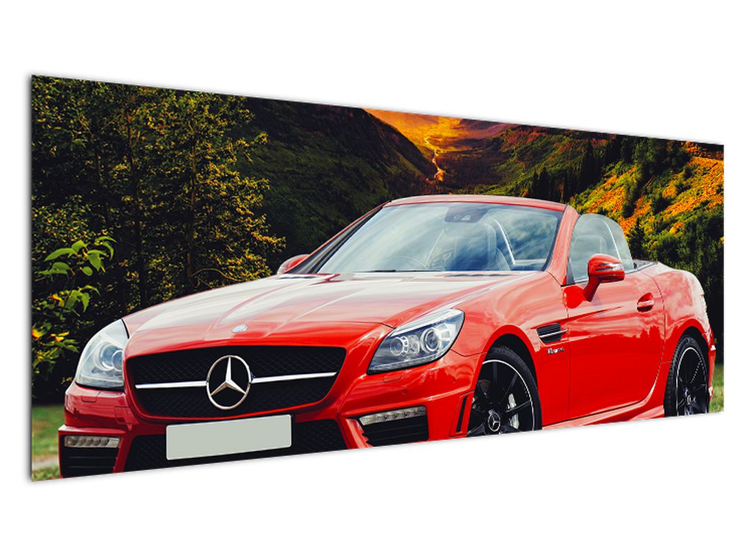 Obraz - červený Mercedes (V020564V14558)