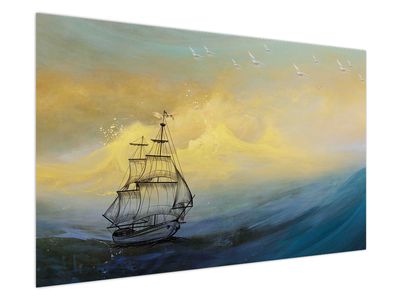 Obraz - Malba loď na moři