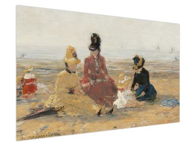 Bild auf Leinwand - Eugène Boudin, On the Beach, Trouville, Reproduktionen