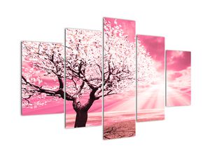 Rožnata slika drevesa