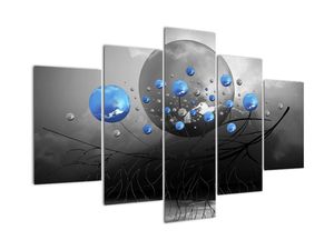 Slika plavih apstraktnih kugli