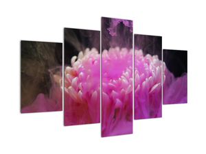Obraz květiny v růžovém dýmu