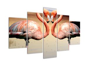 Obraz - dwa flamingi