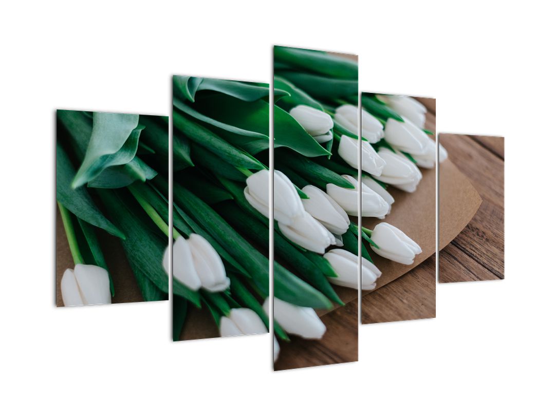 Obraz kytice bílých tulipánů (V020922V150105)