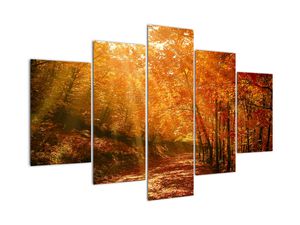 Obraz jesenného lesa