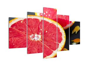 Schilderij - Gesneden grapefruit
