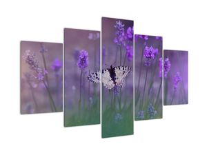 Schilderij - Vlinders in lavendel (V021452V150105)