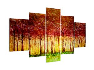 Slika - Naslikana listopadna šuma