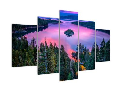Schilderij - Tahoe meer, Sierra Nevada, Californië, VS