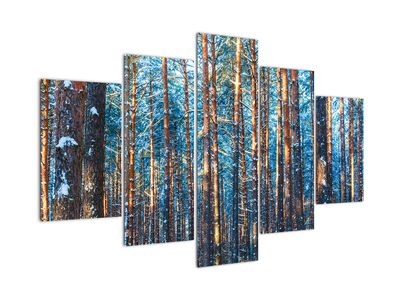 Bild auf Leinwand - Wald im Winter