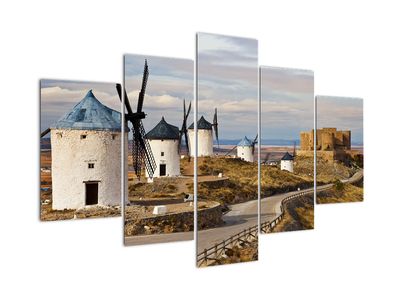 Bild auf Leinwand - Windmühlen Consuegra, Spanien