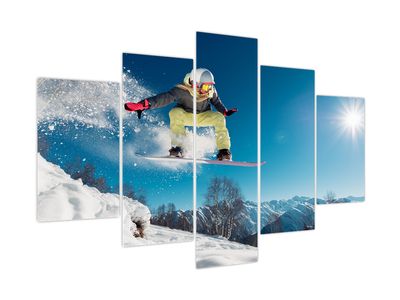 Bild auf Leinwand - Snowboarder