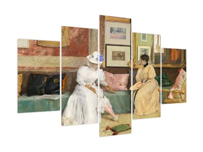 Obraz - William Merritt Chase, A Friendly Call, reprodukcje