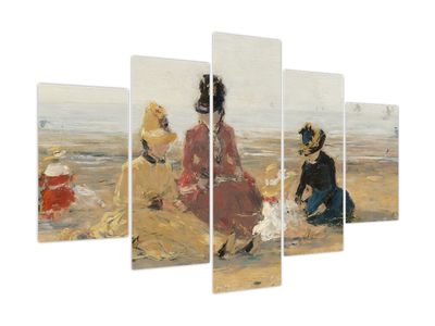 Kép - Eugène Boudin, On the Beach, Trouville, reprodukciók