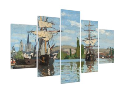 Kép - Claude Monet, Ships Riding on the Seine at Rouen, reprodukciók