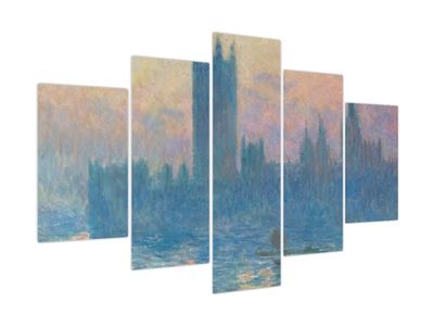 Obraz - Claude Monet, The Houses of Parliament, Sunset, reprodukcje