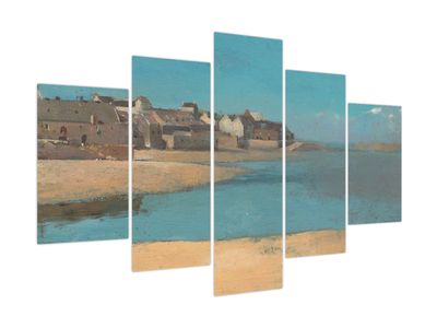 Obraz - Odilon Redon, Village by the Sea in Brittany, reprodukcje