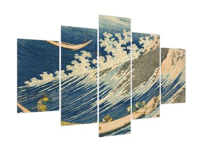 Slika - Katsushika Hokusai, Fishing Boats at Choshi in Shimosa (Soshu Choshi) , reprodukcije