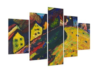 Obraz - Vasily Kandinsky, Houses at Murnau, reprodukcje