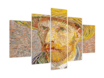 Obraz - Vincent van Gogh, Self-Portrait with a Straw Hat (The Potato Peeler), reprodukcje