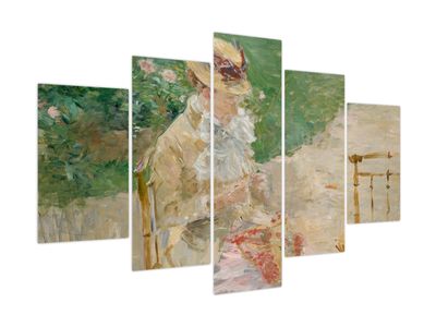 Obraz - Berthe Morisot, Young Woman Knitting, reprodukcje