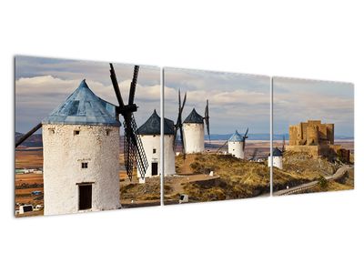 Schilderij - Windmolens Consuegra, Spanje