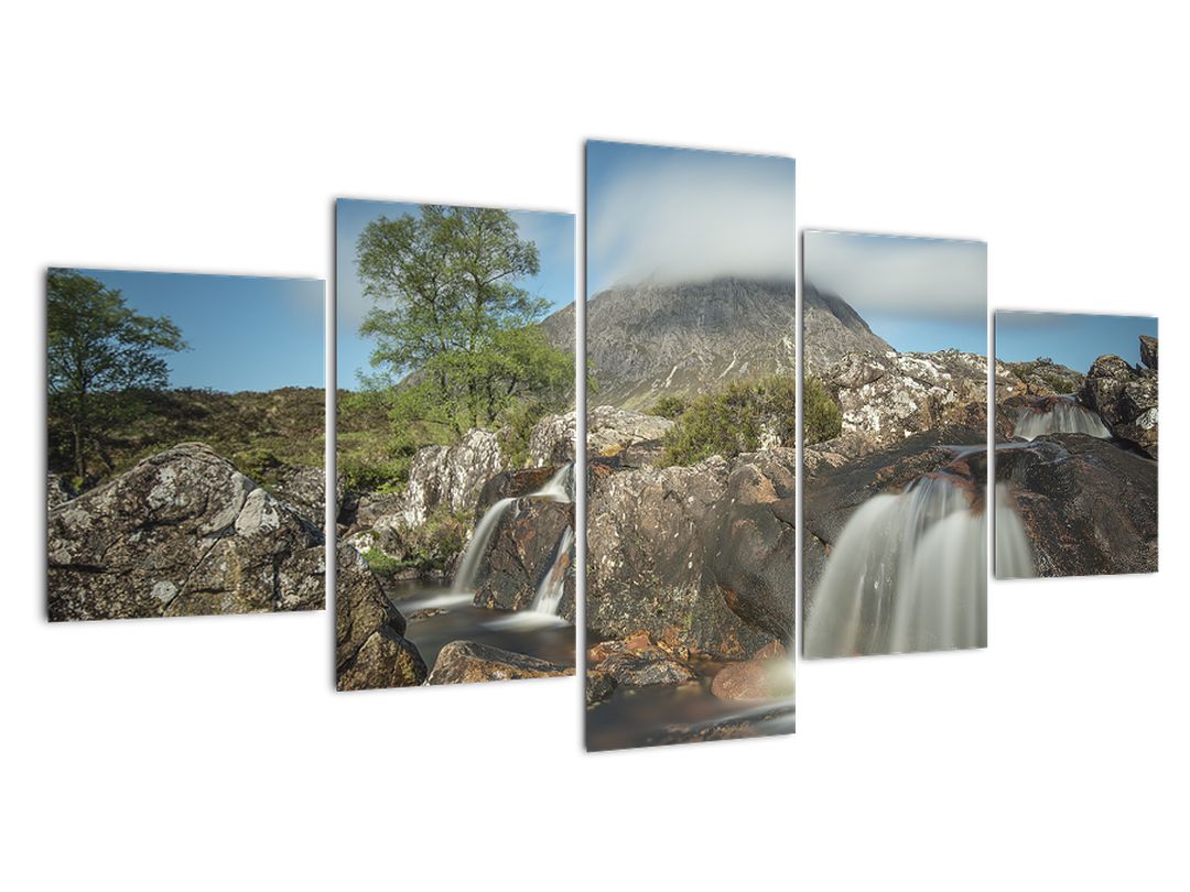 Obraz vodopádů a hory (V020927V150805PCS)