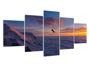 Obraz při západu slunce, Mt. Blanc
