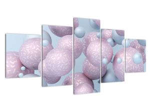 Abstract schilderij - Pastelgekleurde ballen (V022088V150805PCS)