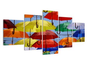 Színes esernyők képe