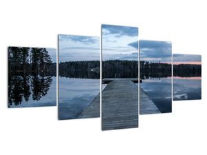 Obraz - Mólo na jazere