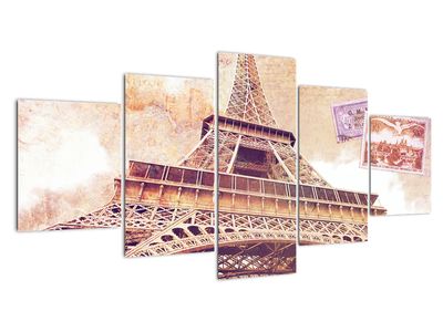Schilderij - Kaart uit Parijs