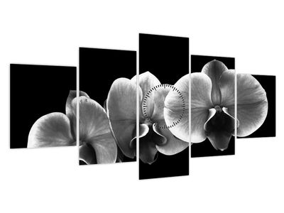 Tablou floare de orhidee (cu ceas) (V022015V15080C)