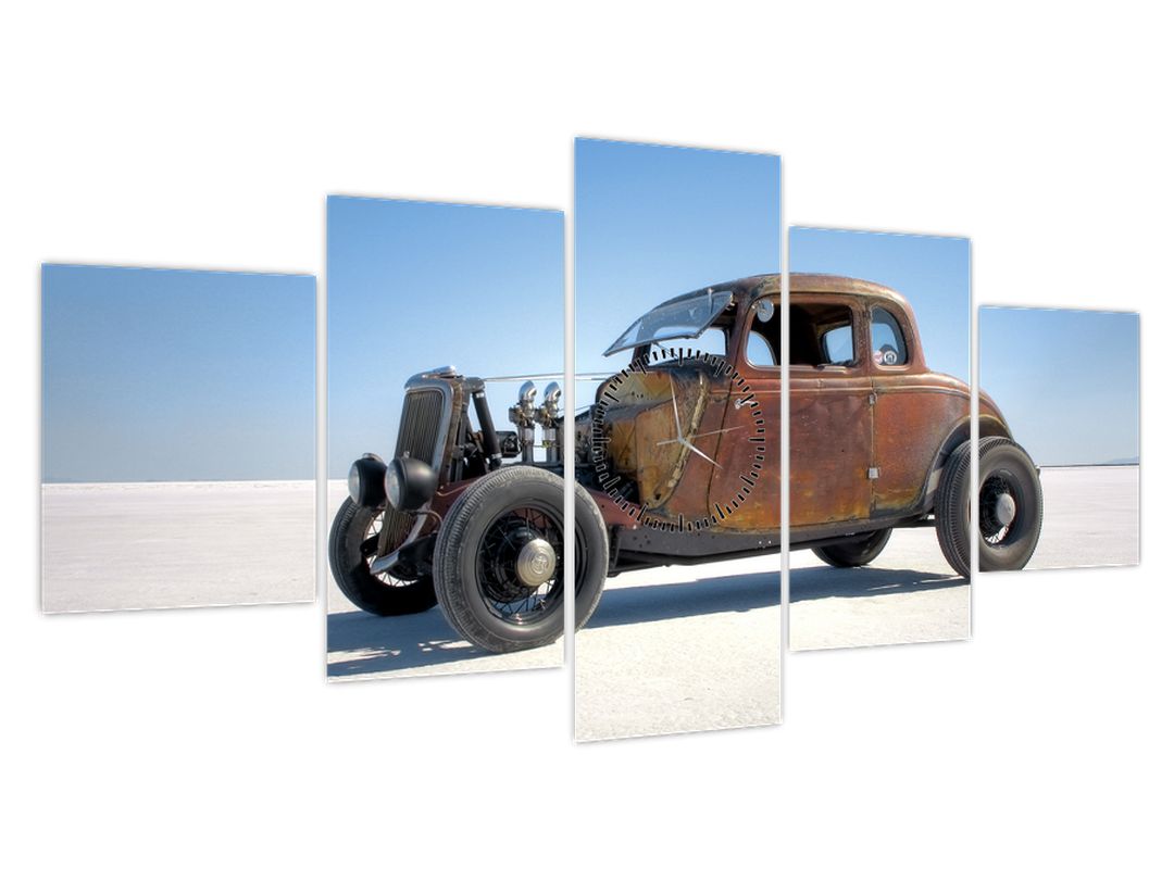 Tablou - Mașină în deșert (cu ceas) (V022686V15080C)