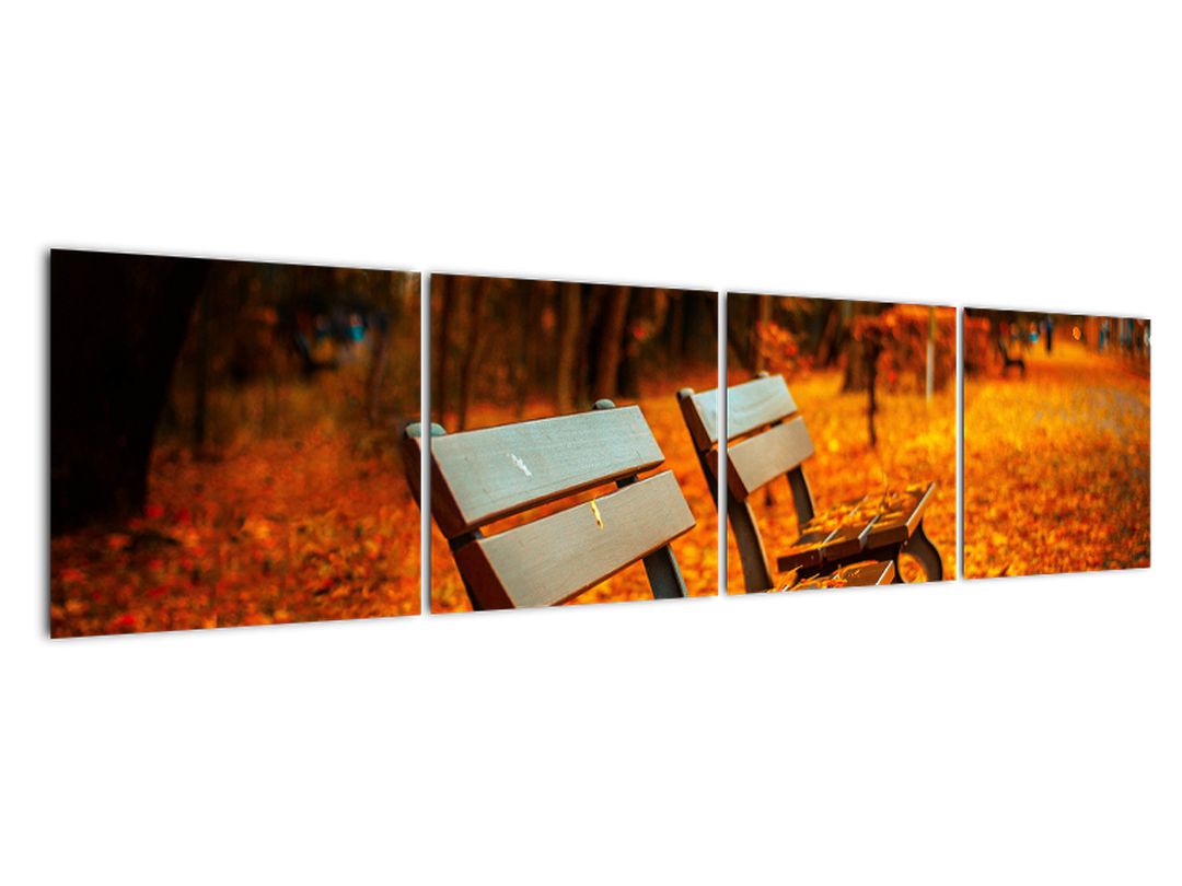 Obraz lavičky v podzimu (V020588V16040)