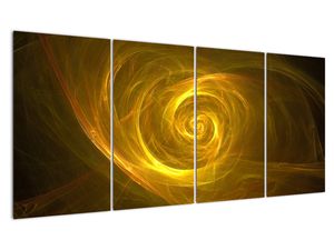 Obraz abstrakcyjnej żółtej spirali