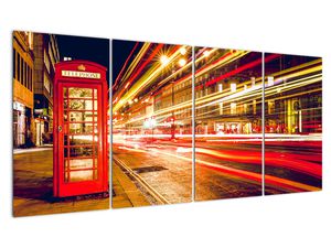 Schilderij - Rode Londense telefooncel