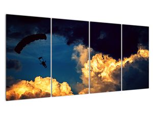 Slika padobranca u oblacima