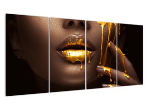Slika - Žena sa zlatnim usnama