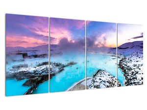 Schilderij - Blue Lagoon op IJsland