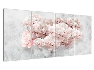 Kép - Rózsaszín virágok a falon