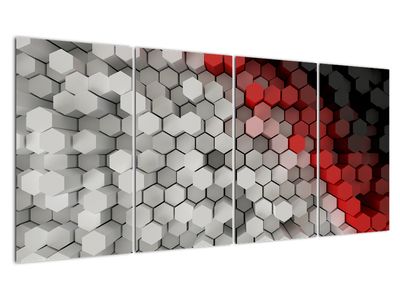 Obraz - 3D hexagóny