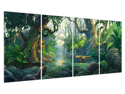 Obraz - Ilustrace tropického lesu
